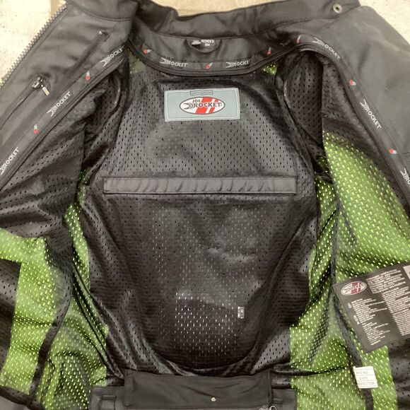 Joe Rocket Motorcycle Outfit-Women's Sz Small-Black/Green Paisley-Armor Suit/Set - Picture 5 of 16